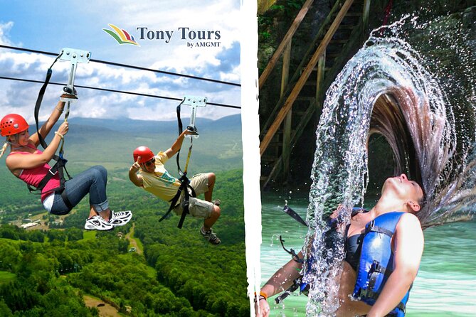 Short Excursion Ziplining & Waterfall, Taino Bay and Ambar cove. - From Puerto Plata terminals to the Damajagua foothills
