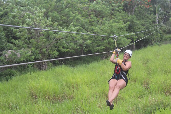 Short Excursion Ziplining & Waterfall, Taino Bay and Ambar cove. - The uphill walk before the zip lines