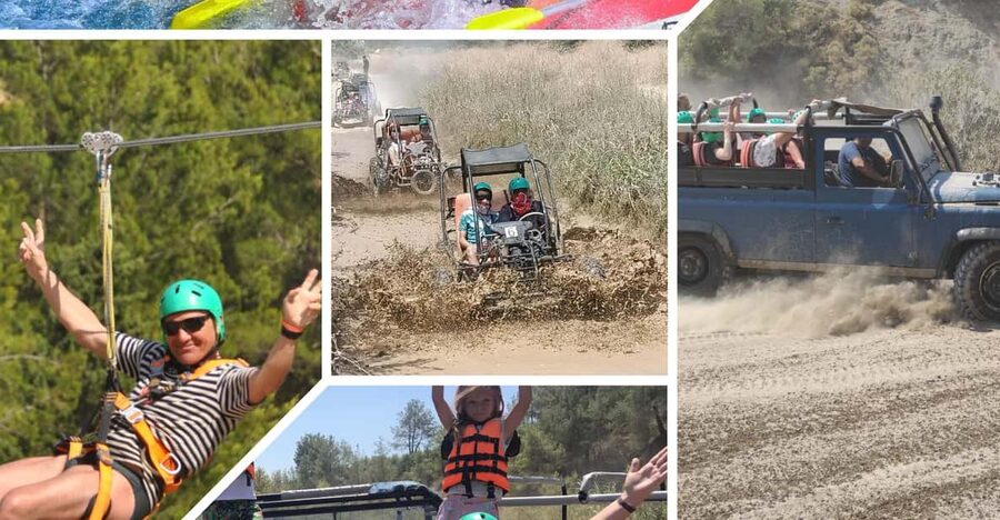 Side&Alanya:Rafting,Jeep,Quad/Buggy Safari/Zipline wLunch - Lunch between the action
