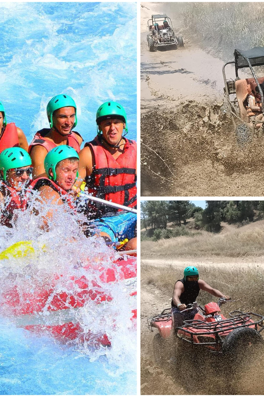 Side&Alanya:Rafting,Jeep,Quad/Buggy Safari/Zipline wLunch - ATV and buggy riding through mud
