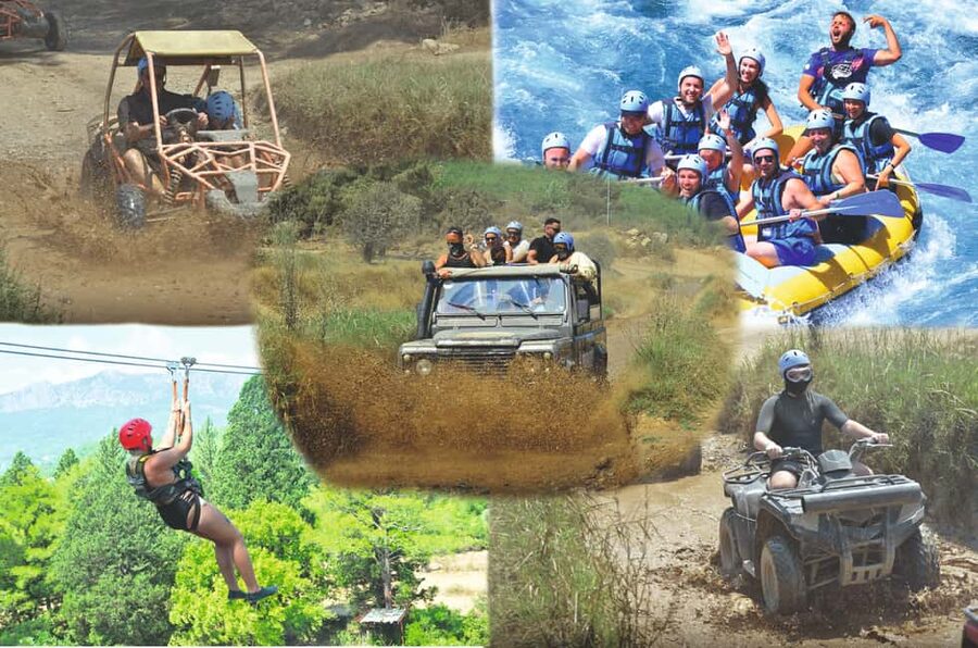 Side/Antalya: Jeep, Buggy, Rafting & Zipline Tour with lunch - Getting from Side or Antalya to the river