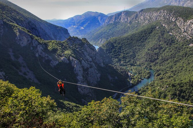 Side Combo Tour 3 in 1 Adventure Rafting Quad Zipline Exprience - Ziplining over the river