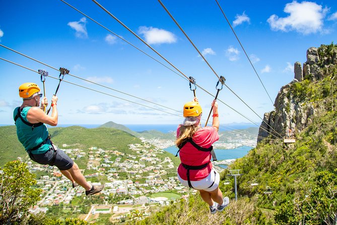 Sky Explorer and Sentry Hill Zip Line Adventure St Maartin - The 360-degree summit viewpoint