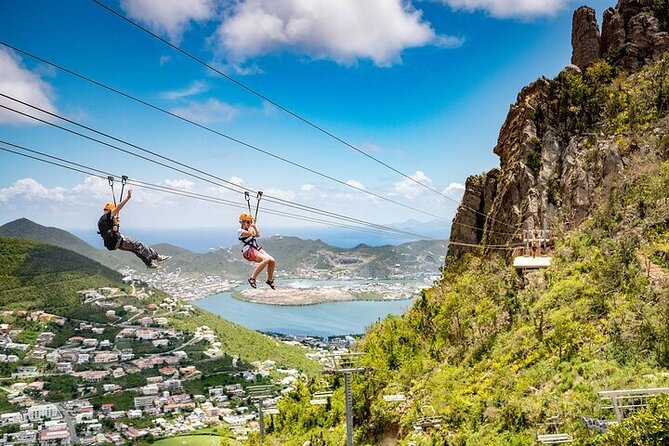 St Maarten Full Combo: Flying Dutchman, Zip Line & Schooner Ride - Arriving at Rockland Estate from the cruise pier
