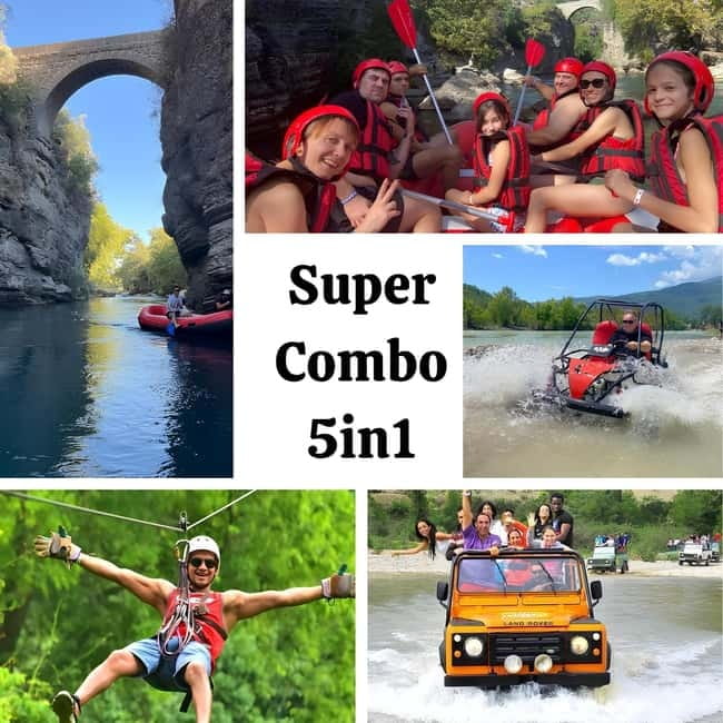 Super Combo 5in1 Jeep, Rafting, Buggy, Zipline and Canyon - Key points to know before booking