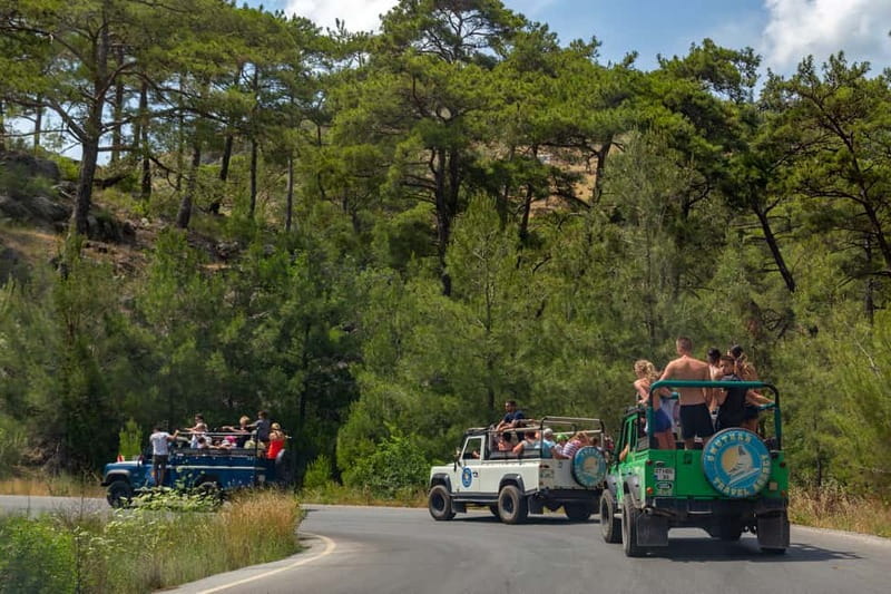 Super Combo: Ziplining, Rafting, Jeep & Buggy Safari w/Lunch - Jeep Safari through dusty mountain roads