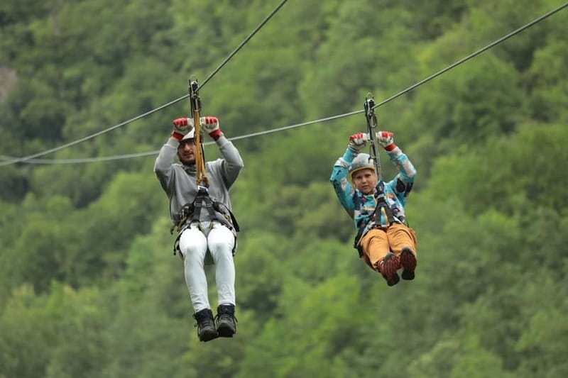 TARA BRIDGE: The longest and the fastest Zip Line Adventure - Flying 1,050 meters across Tara Canyon