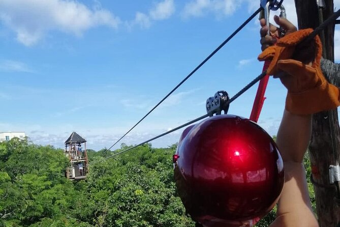 The Original Cozumel Zipline Adventure - Tower One: The First Big Test