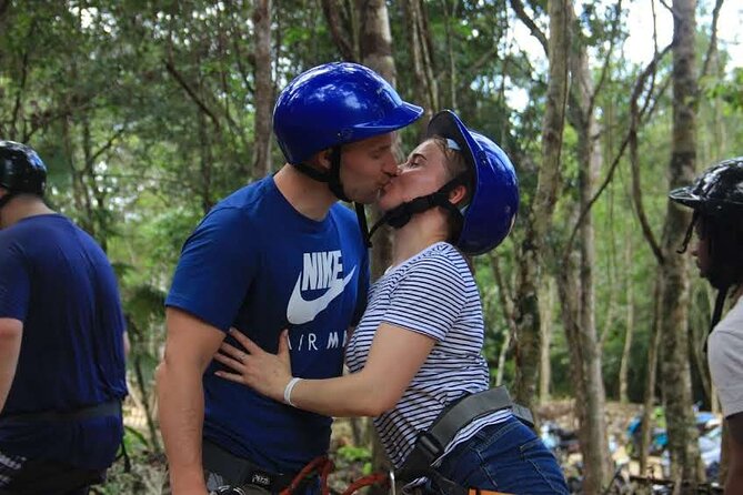 Thrills in Tulum's Jungle: Rappel, Ziplines, ATVs, Cenote & more - Six ziplines, including one over water