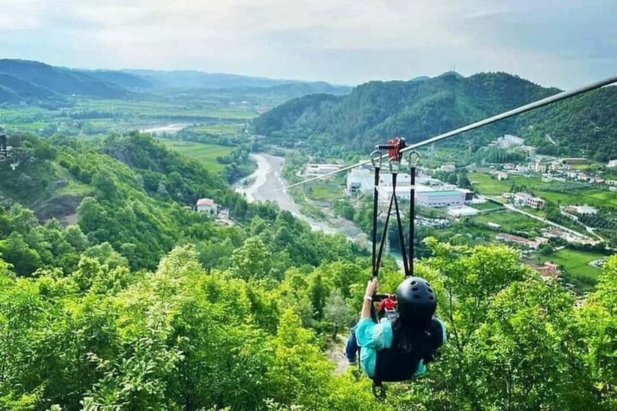 Tirana Adventure: Petrela Castle, Black Cave Hike & Zipline - The optional zipline adds a clear burst of excitement
