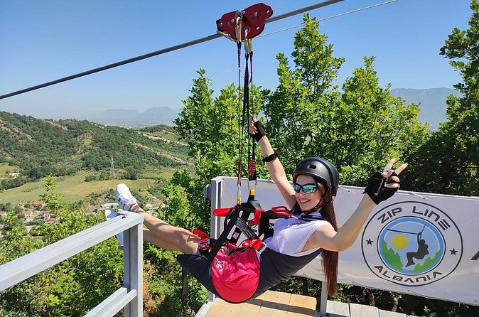 Tirana Petrela Adrenaline Tour on Balkans Longest Zipline - What the long zipline ride feels like