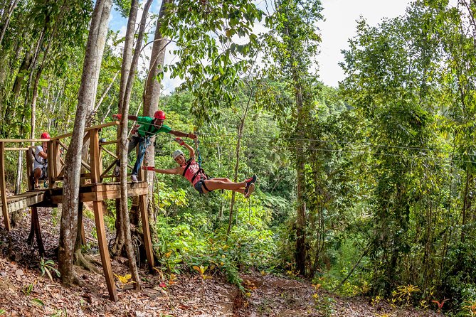 Treetop Zipline Experience From Castries - Safety briefing before the first 800-foot line