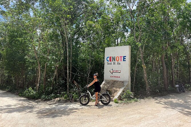 Tulum E-Bike Jungle Zip Line/Repel Snorkel Cenote + Lunch - Snorkeling among underground formations