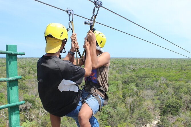 Tulum's Thrilling Jungle: ATV, Zip Lines, Cenote & More! - A cenote swim and a 13-foot rappel