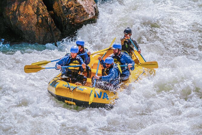 Upper Clear Creek Whitewater Rafting plus Cliffside Zipline from Idaho Springs - Taking on Upper Clear Creek’s class IV rapids