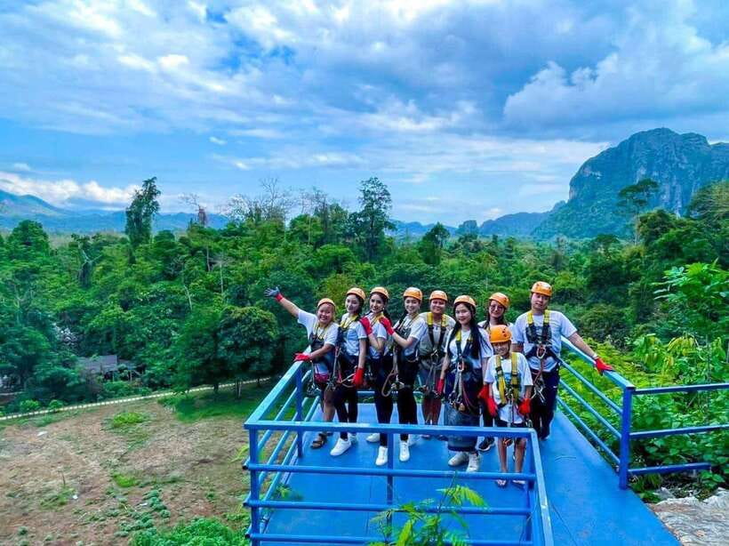 Vang Vieng: Half-Day Zip Lining with Cave Exploration Option - Guides, Groups, and Communication