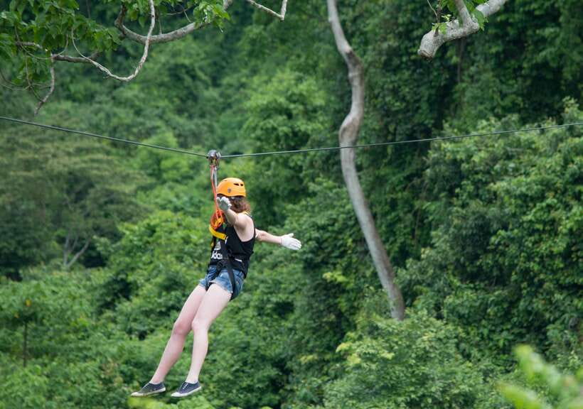 Vang Vieng: Half-Day Zip Lining with Cave Exploration Option - Flying Above the Forest Near Nam Song