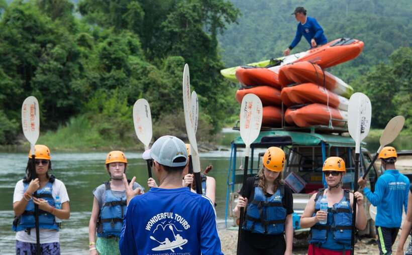 Vang Vieng: Kayaking & Cave Tubing with Zip Line/Blue Lagoon - What to pack for a wet, active day