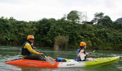 Kayaking & Cave Tubing with Zip Line/Blue Lagoon