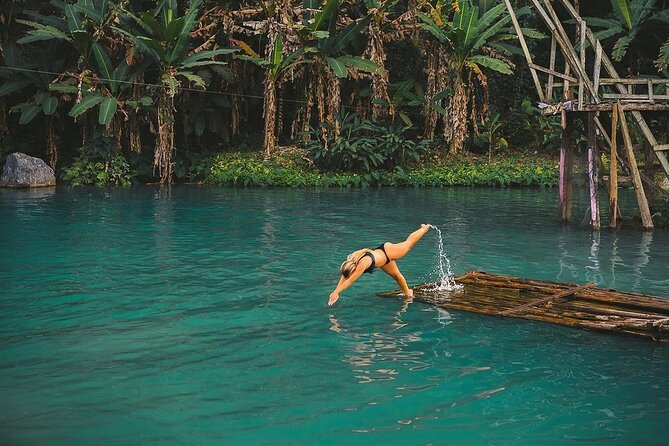 Vang Vieng Tour A - Blue lagoon 3 with Caves and Zipline - Kayaking five kilometers on the Nam Song
