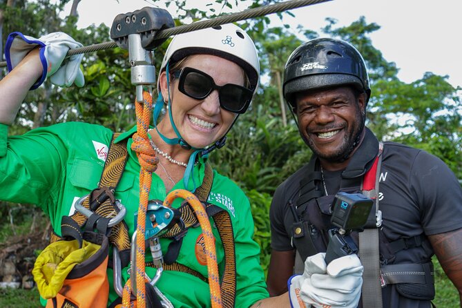 Vanuatu Jungle Zipline, Swing and Skybridge Combo with Transfer - Starting with the six long rainforest ziplines