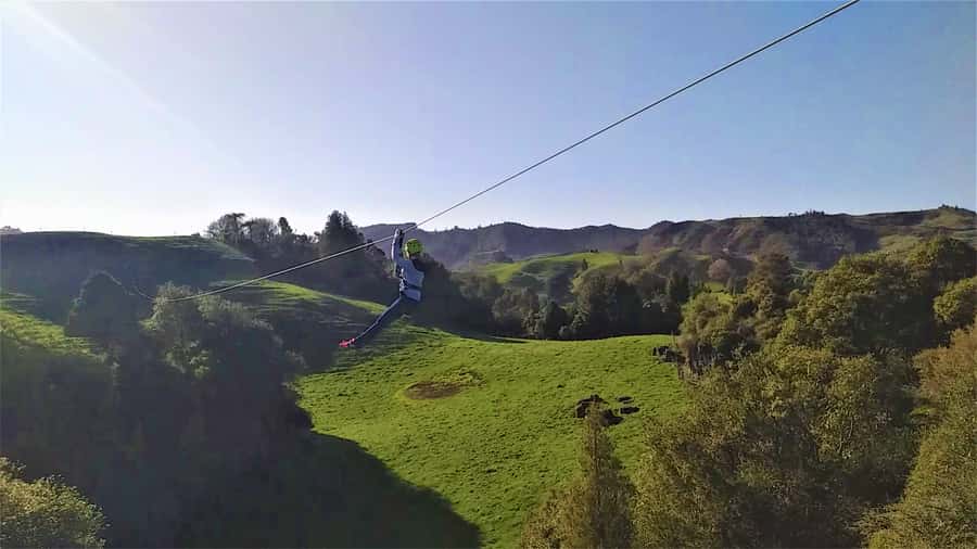 Waitomo Caves 1-Kilometer-Long Zipline Tour - The 280-meter final zipline is the payoff