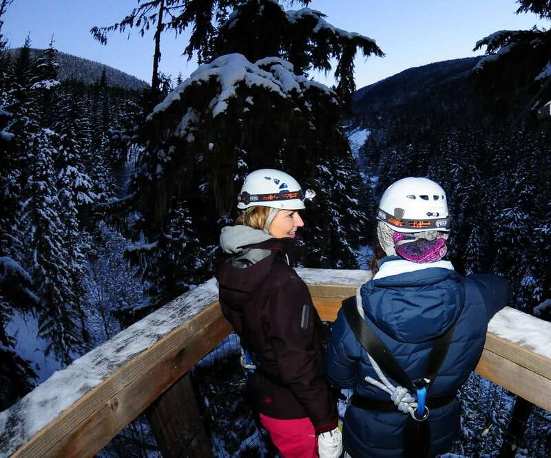 Whistler: 2-Hour Evening Zip Line Adventure - Twinkle lights and treetop bridges