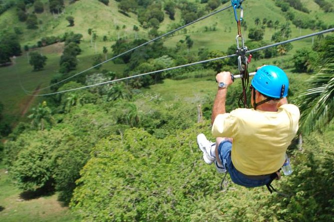 XDream Adventure: Damajagua Waterfalls, ATV, Zip Lines, Horseback Riding & Pool - Eight zip lines through the forest