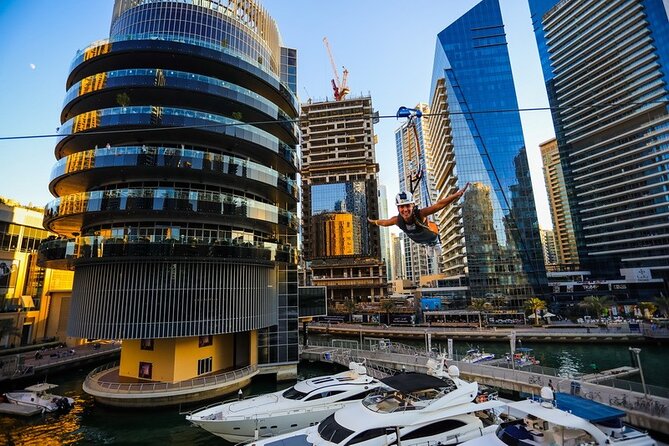 Xline Dubai Marina Zipline Experience With Transfers Option - Flying from Amwaj Towers to Dubai Marina Mall