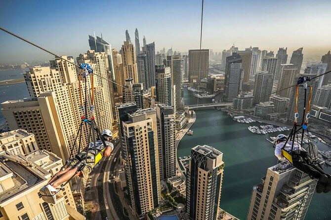XLine Dubai Marina Zipline Ride with Transfers Options - Photos and videos: confirm what is included
