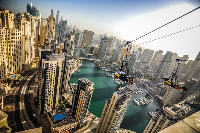 XLine Dubai Solo Urban Zipline in Dubai Marina - The value of the included photo and video