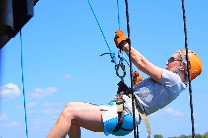 Xtreme Cenote Snorkel, Rappel, Jungle ZipLine, Tulum - The 20-meter rappel into a cenote