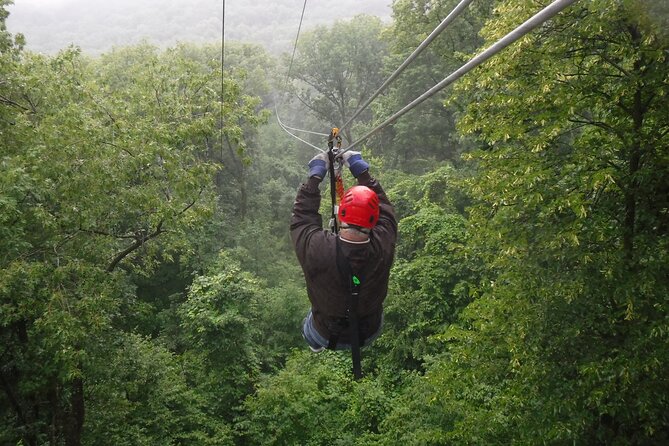 Zipline Adventure in Galena, Illinois - Choosing between the free-fall jump and rappel