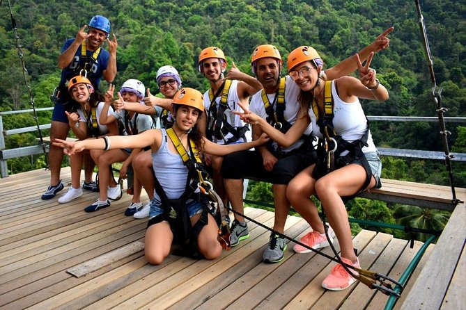 Zipline Adventure in KohSamui 10 Cables with Mountain & Sea Views - The waterfall, suspension bridge, and Tree Bridge café