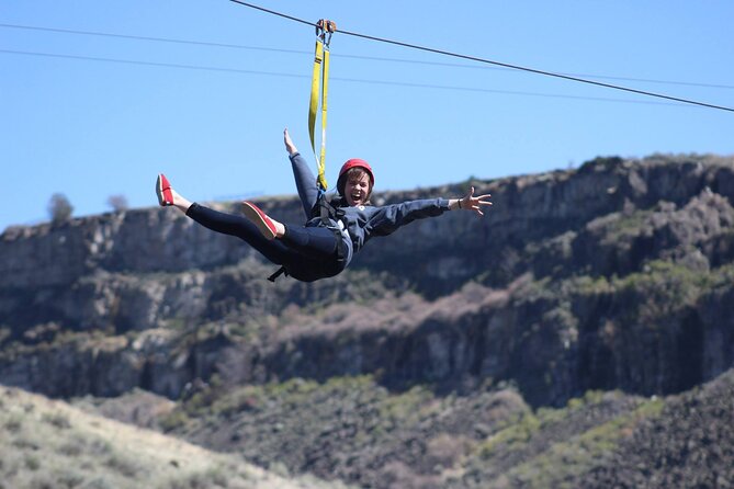 Zipline Adventure in the Snake River Canyon - Four Lines Across the Canyon