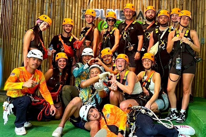 Zipline by Hawk Adventure The Biggest & Longest in Koh Samui - Getting fitted with PETZL safety equipment