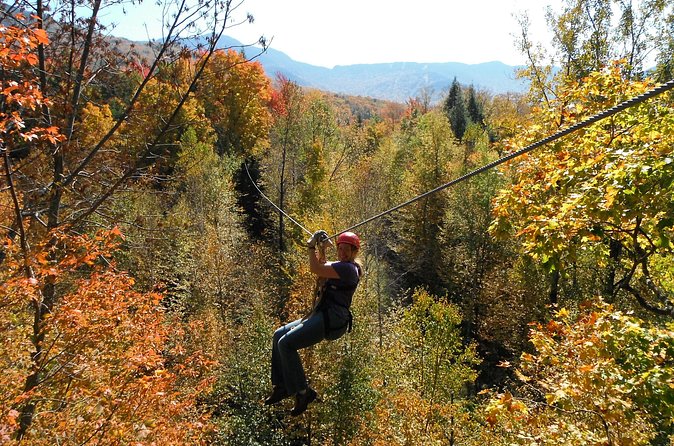 Zipline Canopy Tour- ArborTrek at Smugglers Notch Resort - Eight ziplines with Green Mountain views