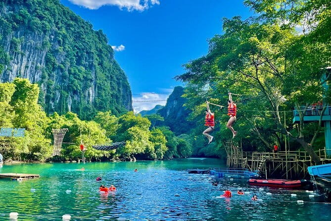 Zipline Dark cave & Paradise cave: Full-day Exploration - Morning pickup from Dong Hoi or Phong Nha
