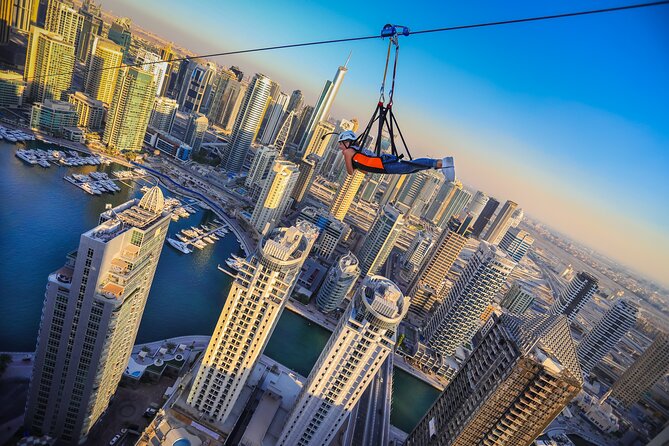 Zipline Experience in Dubai Marina with 1 Way optional Transfers - What the 60-minute XLine visit includes