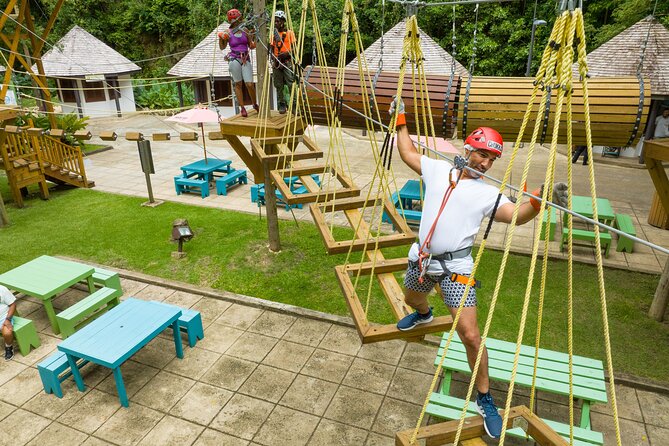 Zipline Experience & Obstacle Course at Harrison's Cave by Chukka - The 14-element Gully Challenge Course