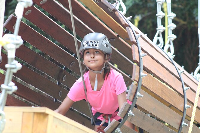 Zipline Experience & Obstacle Course at Harrison's Cave by Chukka - Taking on the Monkey Zipline from 120 feet