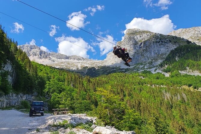 Zipline in Slovenia - Getting Ready at About 1,500 Meters