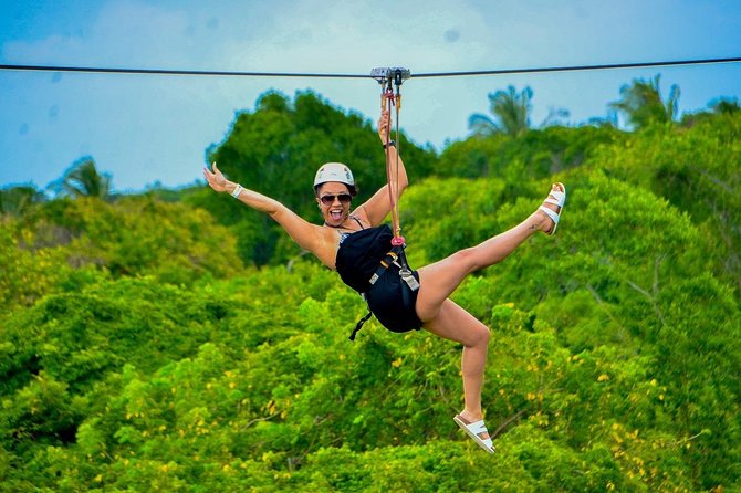 Zipline Mega Splash at Bavaro Adventure Park - Guides and staff shape the day
