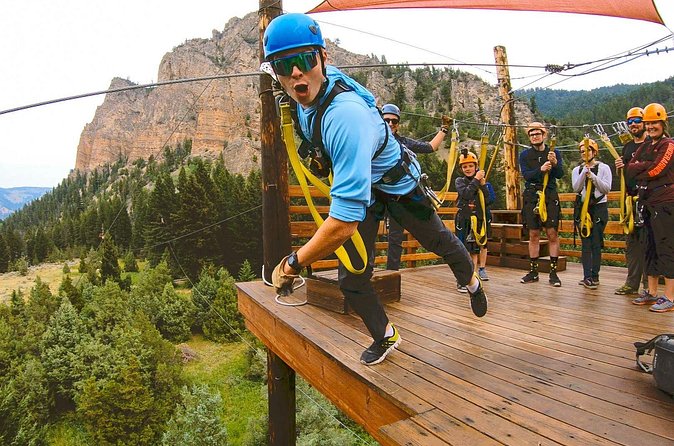 Ziplining across the Beautiful Gallatin River - The river crossings are the payoff