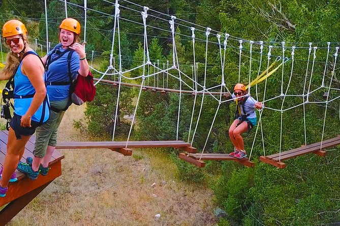 Ziplining across the Beautiful Gallatin River - Guides make the difference for first-timers