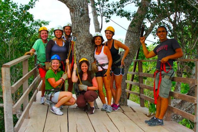 Ziplining and Cenote Tour from Cancun - Six ziplines across a jungle course