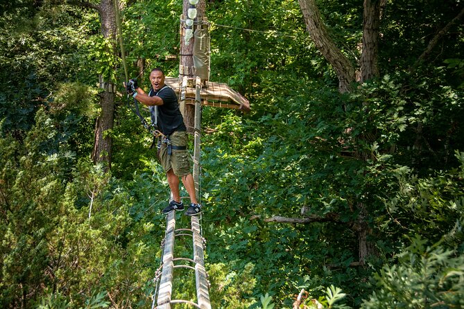 Ziplining and Climbing at The Adventure Park at Virginia Aquarium - Choosing among 17 color-coded trails