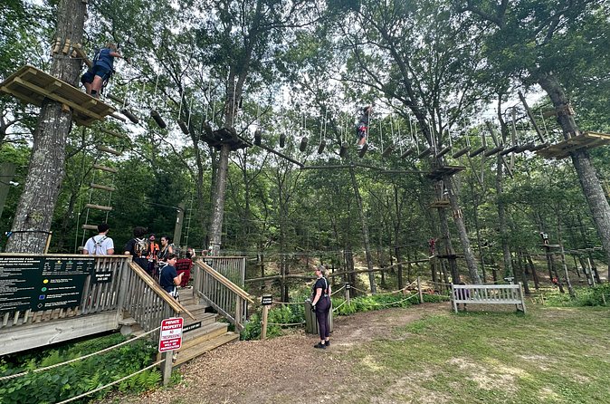 Ziplining and Climbing at The Adventure Park on Cape Cod - What the ziplines are really like