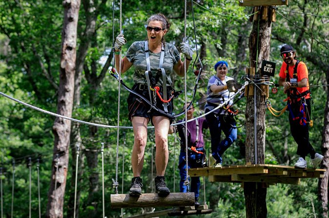 Ziplining and Climbing at The Adventure Park on Cape Cod - The nature trail adds a slower change of pace