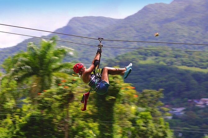 Ziplining at the Rainforest in Puerto Rico - A short hike, but not a flat walk